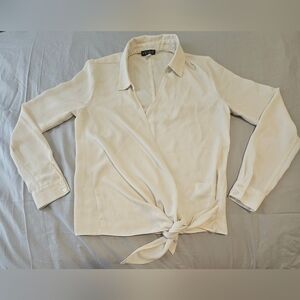 Venus Cream Wrap Blouse